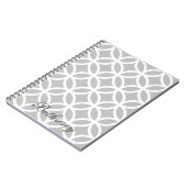 Gray Diamond Pattern Personalized Notebook Notizblock (Linke Seite)