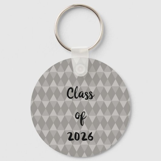 Gray Diamond Pattern Schlüsselanhänger (Rückseite)