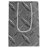 Gray Diamond Plate Mittlere Geschenktüte (Rückseite)