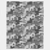 Gray Digital Camouflage Fleece Blanket (Vorderseite)