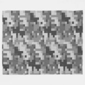 Gray Digital Camouflage Fleece Blanket (Vorderseite (Horizontal))