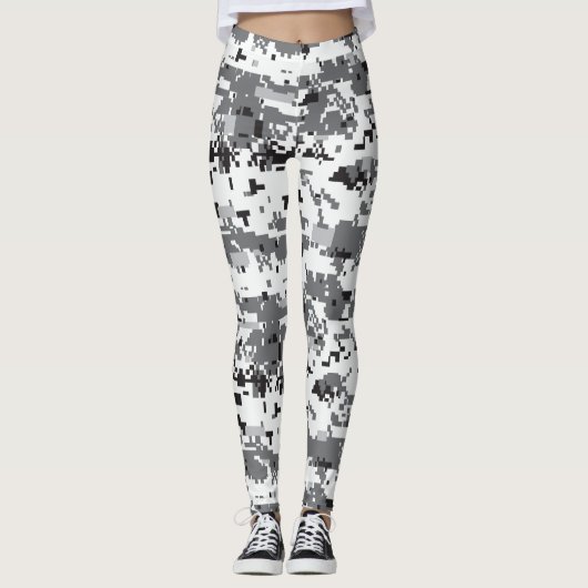 Gray Digital Camouflage Leggings (Vorderseite)