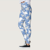 Gray Dino Pattern L Blue BG Leggings (Links)