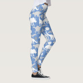 Gray Dino Pattern L Blue BG Leggings (Rechts)