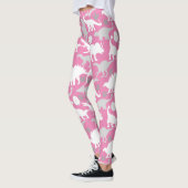 Gray Dino Pattern L Pink BG Leggings (Links)