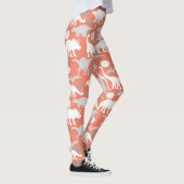 Gray Dino Pattern Orange BG Leggings (Rechts)