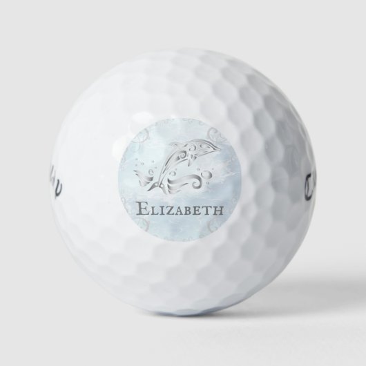 Gray Dolphin Personalisierte Golfbälle (Vorderseite)