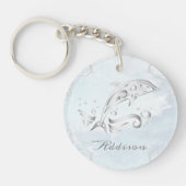 Gray Dolphin Personalisierter Schlüsselanhänger (Vorderseite)