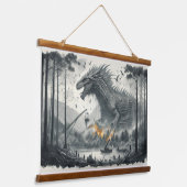 Gray Dragon Art Weave Wandteppich Mit Holzrahmen (Gewinkelt)