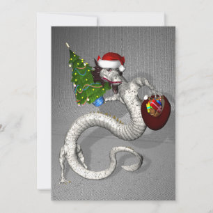 Gray Dragon Santa Claus Einladung