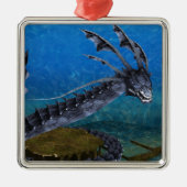 Gray Dragon Square Ornament (Vorne)