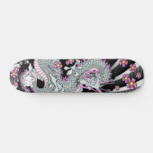 Gray Dragon Tattoo Art Skateboard (Horizontal)