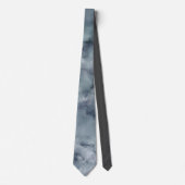 Gray Dusty Blue Marble Stone Texture Neck Tie Krawatte (Vorderseite)