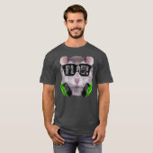 Gray Dwarf Hamster als DJ mit Sunglass und T-Shirt (Vorne ganz)