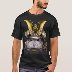 Gray Dwarf Hamster Warrior mit japanischer Tracht T-Shirt