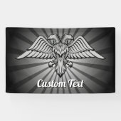 Gray Eagle mit zwei Heads Banner (Horizontal)