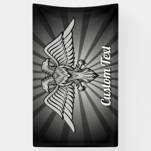 Gray Eagle mit zwei Heads Banner (Vertikal)