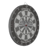 Gray Eagle mit zwei Heads Dart Board Dartscheibe (Vorderseite Links)