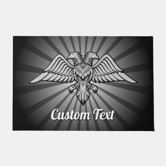 Gray Eagle mit zwei Heads Doormat Fußmatte (Vorderseite)