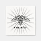 Gray Eagle mit zwei Heads Napkins Serviette (Vorderseite)