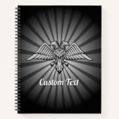 Gray Eagle mit zwei Heads Notebook Notizblock (Vorderseite)