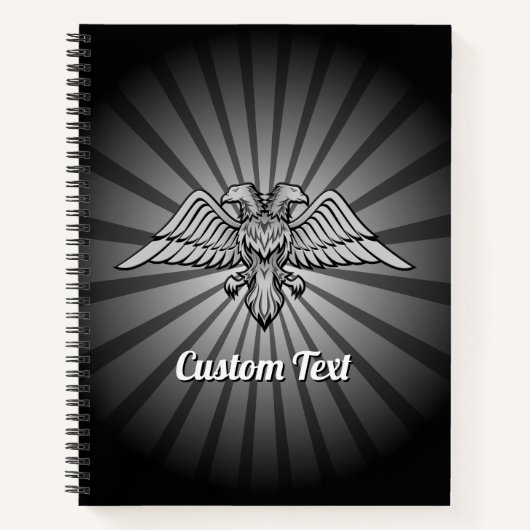Gray Eagle mit zwei Heads Notebook Notizblock (Vorderseite)