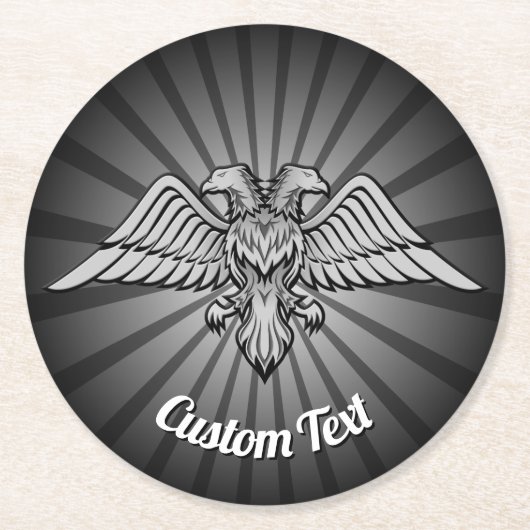 Gray Eagle mit zwei Heads Paper Untersetzer (Vorderseite)