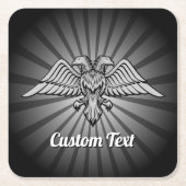 Gray Eagle mit zwei Heads Paper Untersetzer (Vorderseite)