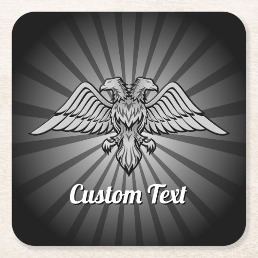 Gray Eagle mit zwei Heads Paper Untersetzer (Vorderseite)