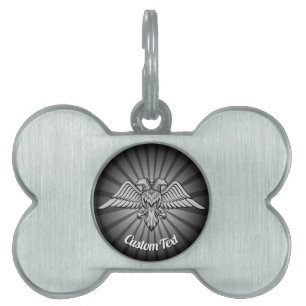 Gray Eagle mit zwei Heads Pet Tag Tiermarke