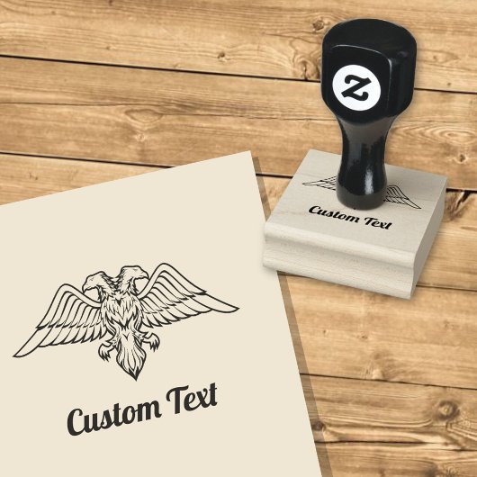 Gray Eagle mit zwei Heads Rubber Briefmarke Gummistempel