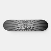 Gray Eagle mit zwei Heads Skateboard (Horizontal)
