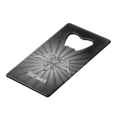 Gray Eagle mit zwei Köpfen Geldbeutel Flaschenöffner (Rückseite Schrägansicht)