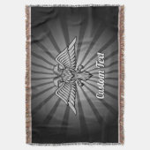 Gray Eagle mit zwei Köpfen Kürtelblanket Decke (Vorderseite Vertikal)