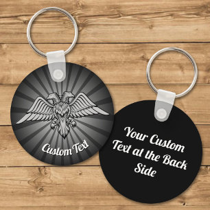 Gray Eagle mit zwei Köpfen Schlüsselanhänger