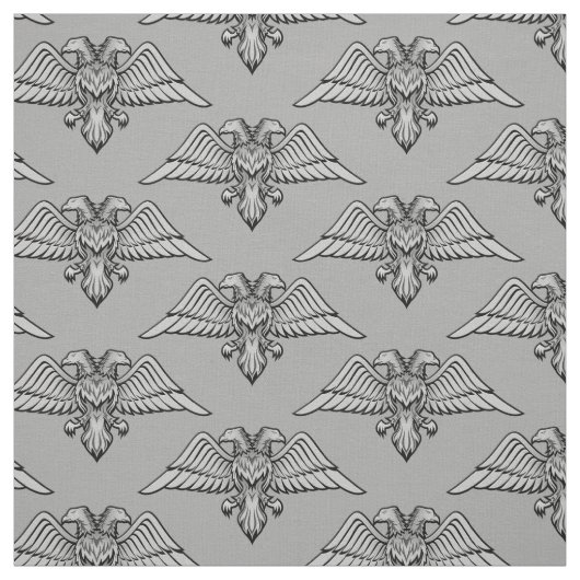 Gray Eagle mit zwei Köpfen Stoff (Muster)