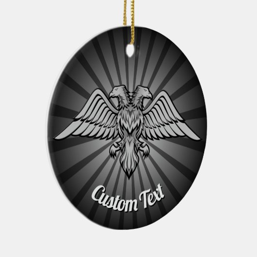 Gray Eagle mit zwei köstlichen Keramiken Ornament (Rechts)