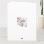 Gray Easter Bunny Personalized Folded Card Karte (Rückseite)