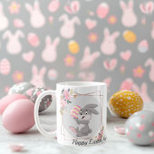 Gray Easter Bunny Personalized Mug Kaffeetasse