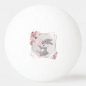 Gray Easter Bunny Personalized Ping Pong Ball Tischtennisball (Rückseite)