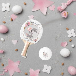 Gray Easter Bunny Personalized Ping Pong Ball Tischtennisball