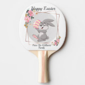 Gray Easter Bunny Personalized Ping Pong Paddle Tischtennis Schläger (Vorderseite)