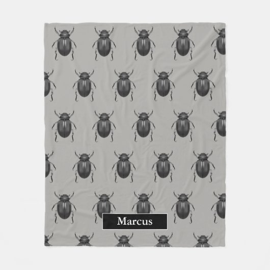 Gray Egyptian Scarabs Fleecedecke (Vorderseite)
