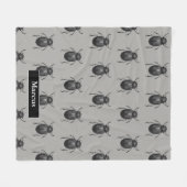Gray Egyptian Scarabs Fleecedecke (Vorderseite (Horizontal))