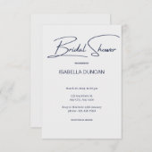 Gray Elegance Brautparty Einladung (Vorne/Hinten)
