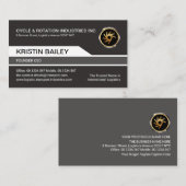 Gray Elegance Stylish Modern Founder CEO Visitenkarte (Vorne/Hinten)