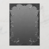 Gray Elegance und Silver Wirbel Hochzeitdetails Begleitkarte (Rückseite)