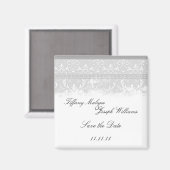 Gray Elegance Wedding Magnete Magnet (Vorderseite/Rückseite)