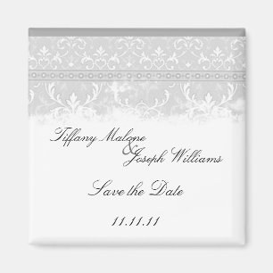 Gray Elegance Wedding Magnete Magnet