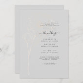 Gray Elegant Beide Sets Eltern Hochzeit Einladung (Vorne/Hinten)